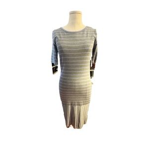 Lula Roe Tee Dress, Gray and Blue. New with tags. Size small.